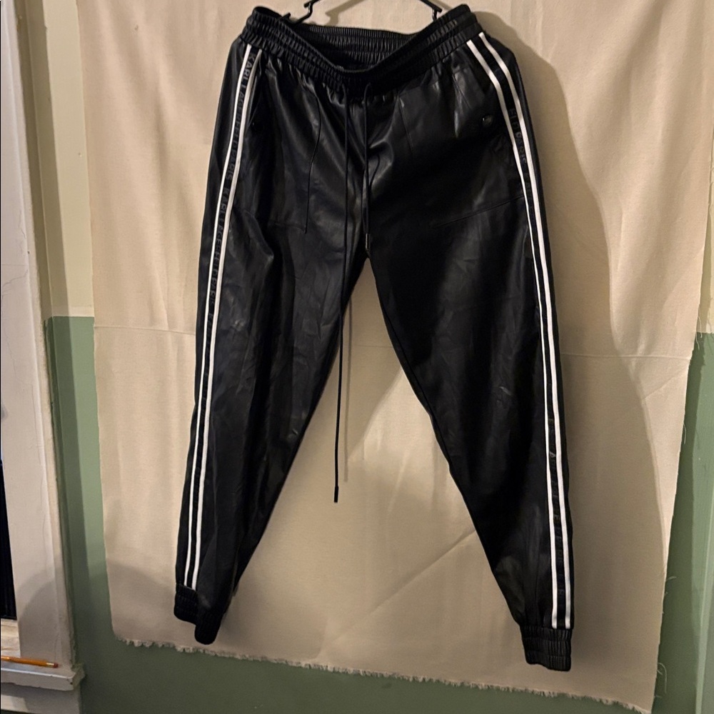 Karl Lagerfeld Black Pants with White Accents
